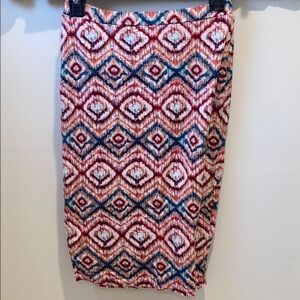 Matty m Colorful knee length pencil skirt XS